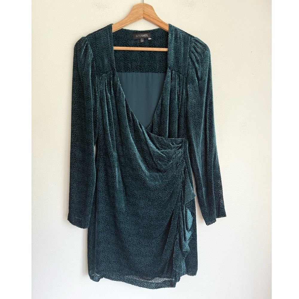 Intermix Brooke Burnout Dress in Green - Picture 5 of 9